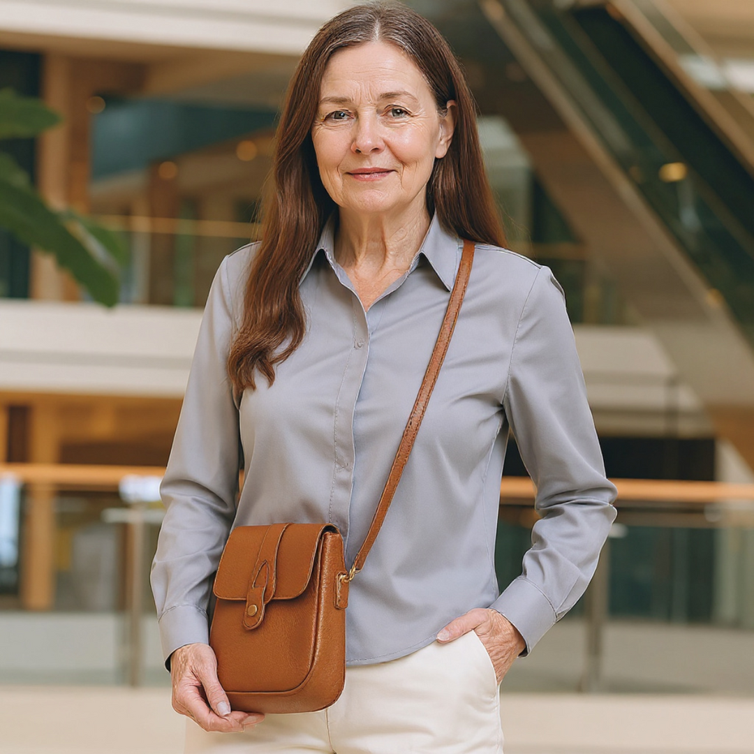 Lotte | Läderaxelväska